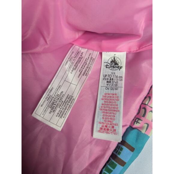 Disney Zip up Hoodie Jacket Lady and The Tramp Snow Rain Blue Girls Size 5 6 - Picture 11 of 11